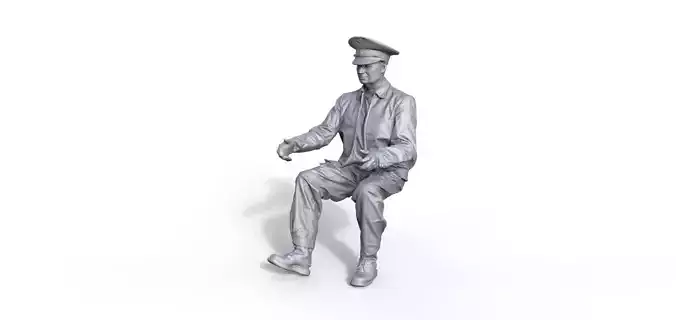 Russian soldier driver figure 3D print model