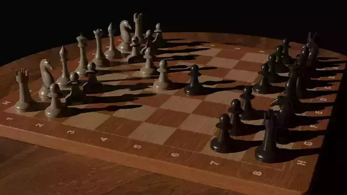 Chess high-poly 3D model 3D model