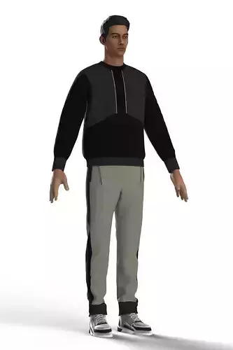 Male longsleeve and trouser look