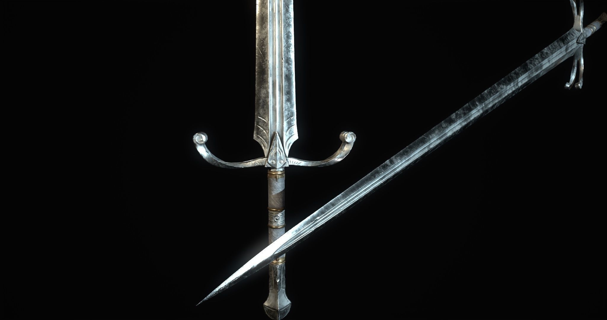 Fantazy Sword Melee Weapon Low-poly 3D model_6