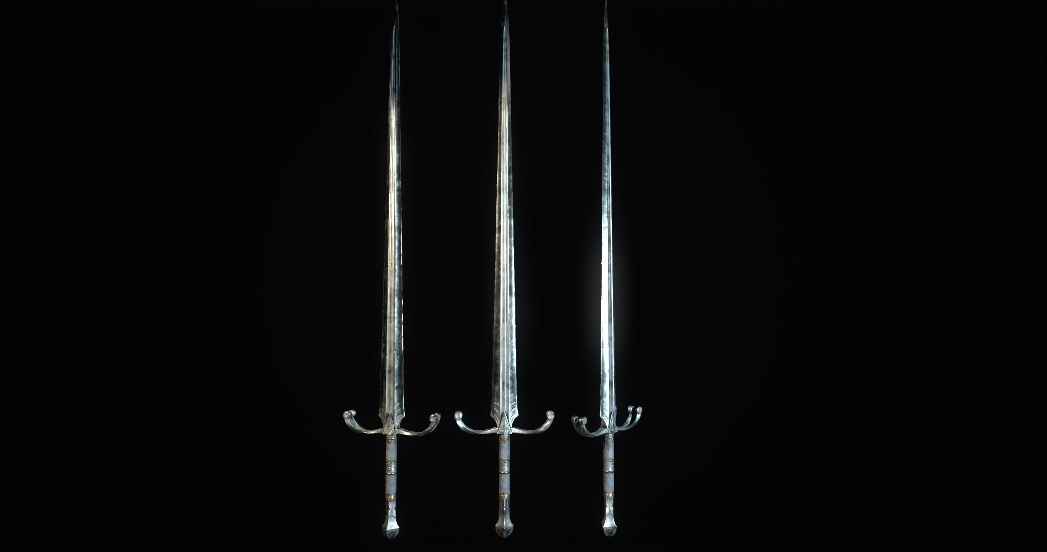 Fantazy Sword Melee Weapon Low-poly 3D model_4