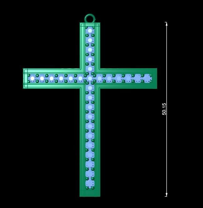 cross neckalce 3D print model_1