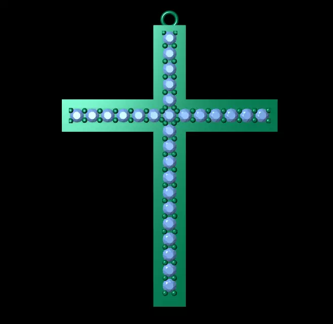 cross neckalce 3D print model_0