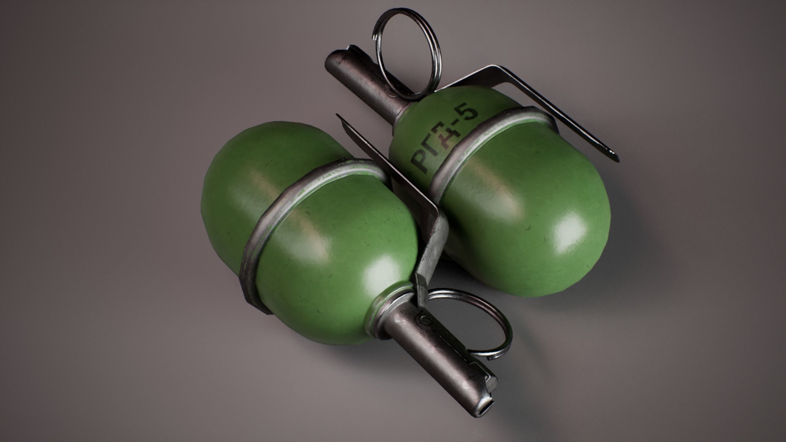 Soviet Hand Grenade Collection Low-poly 3D model_7