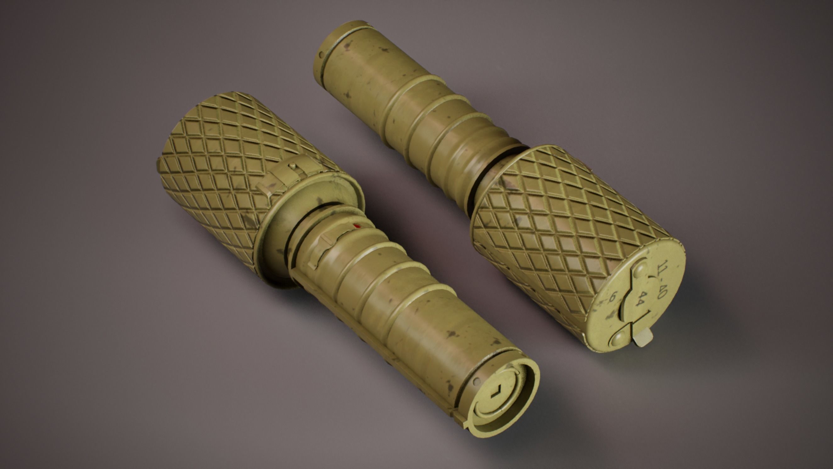 Soviet Hand Grenade Collection Low-poly 3D model_3