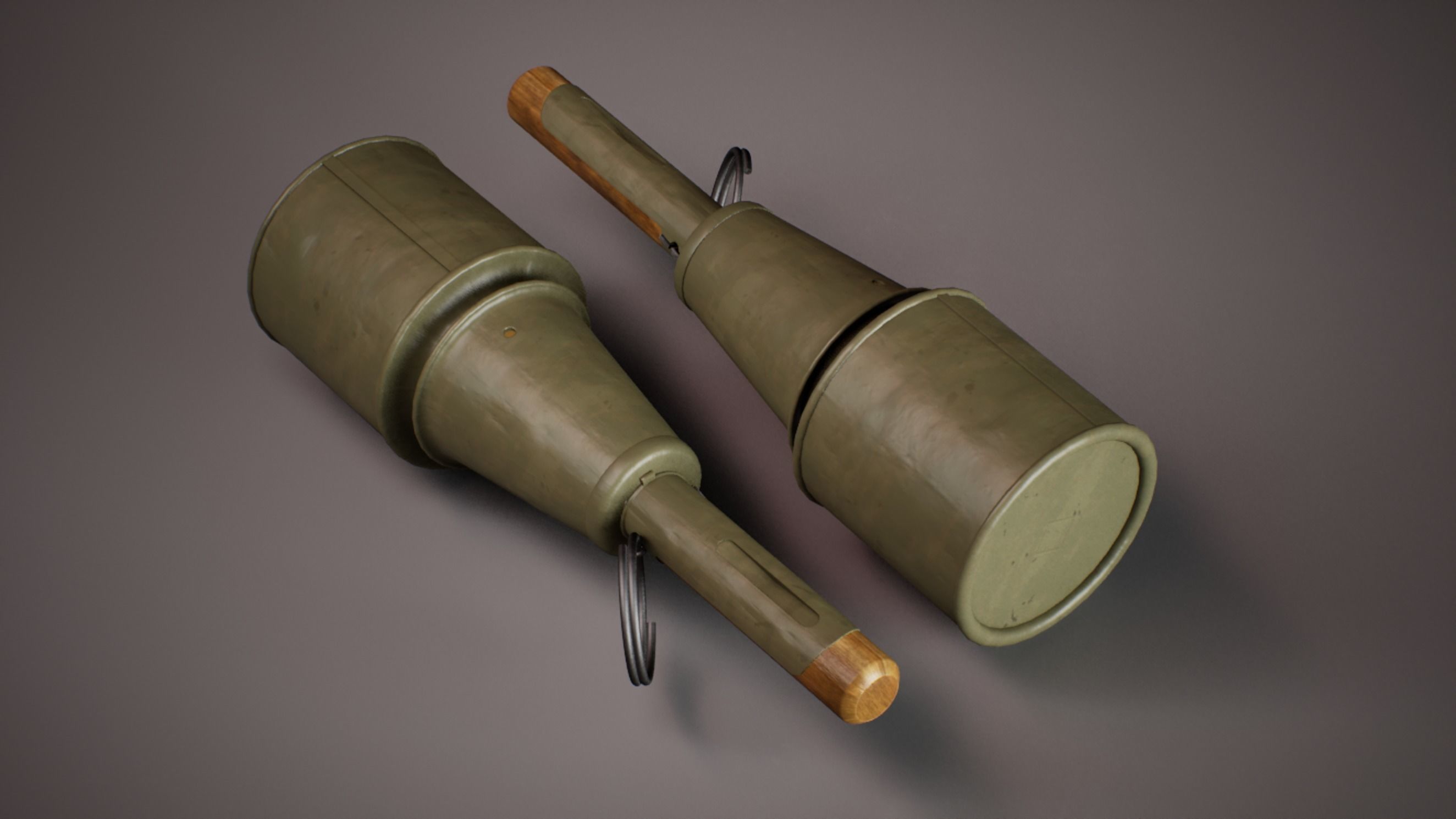 Soviet Hand Grenade Collection Low-poly 3D model_4