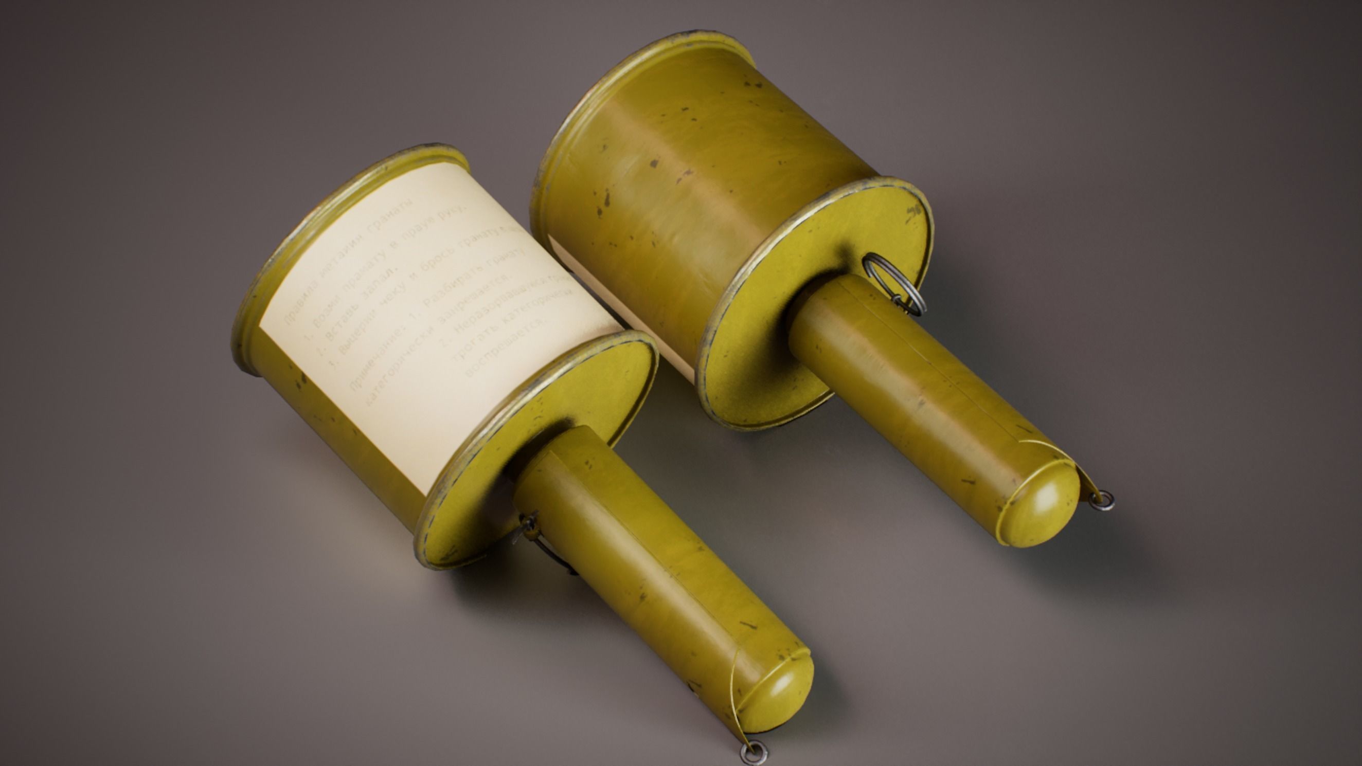 Soviet Hand Grenade Collection Low-poly 3D model_5