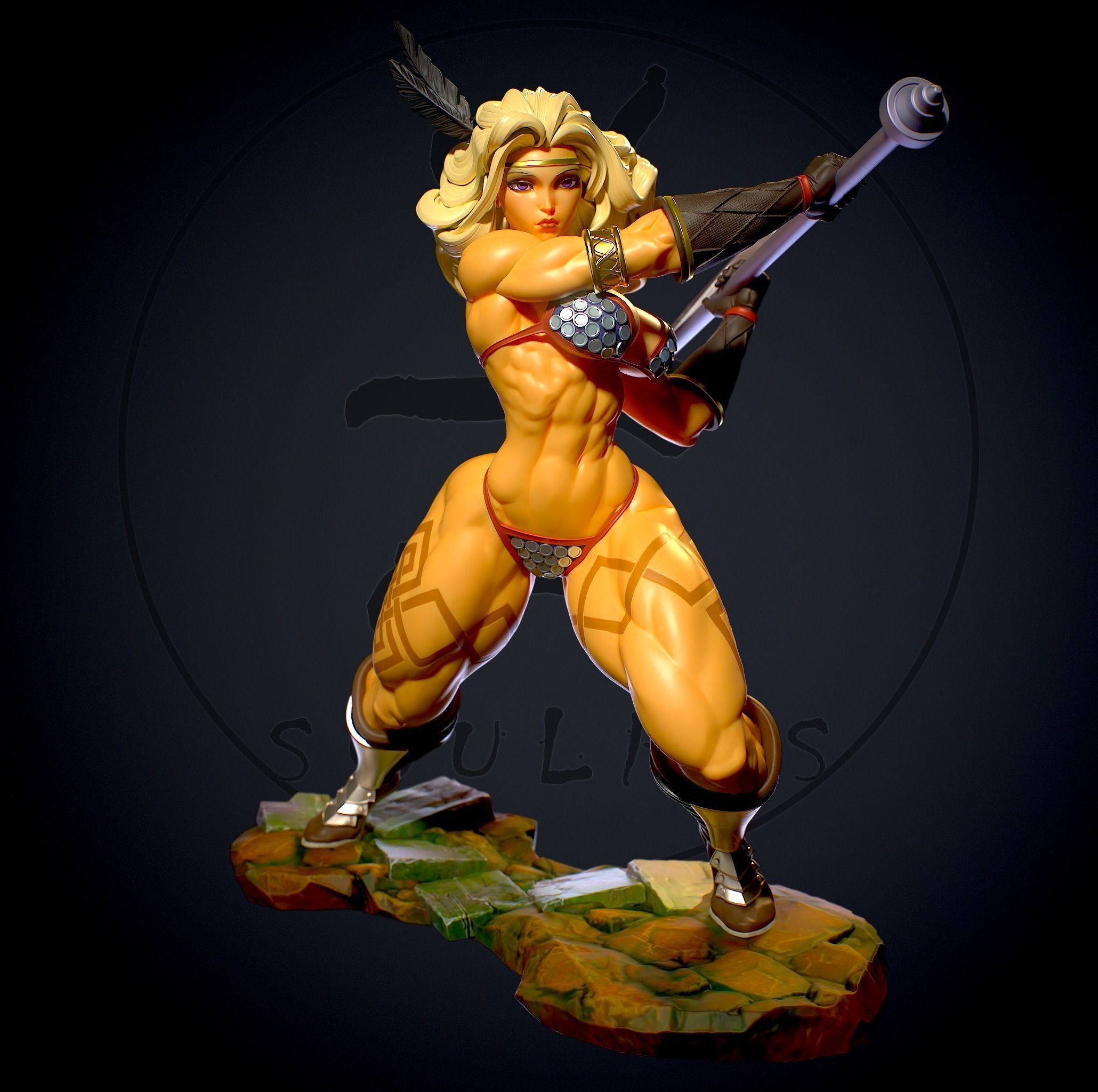 Amazon with NSFW 3D print model_7