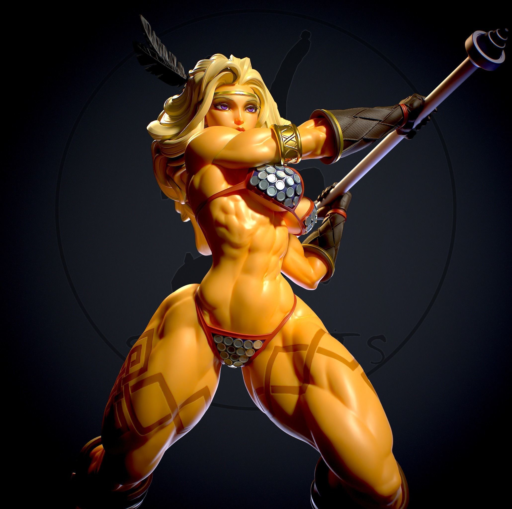 Amazon with NSFW 3D print model_10