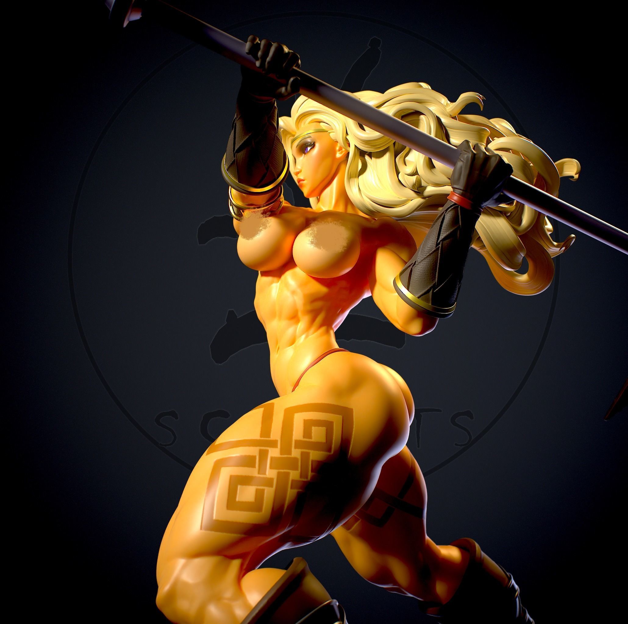 Amazon with NSFW 3D print model_9