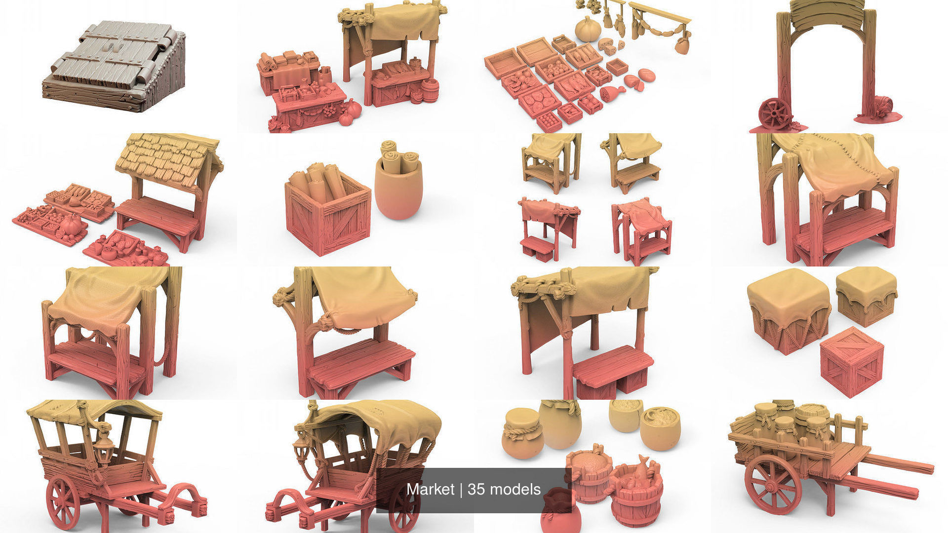 Gracewindale - Market 3D Model Collection_3