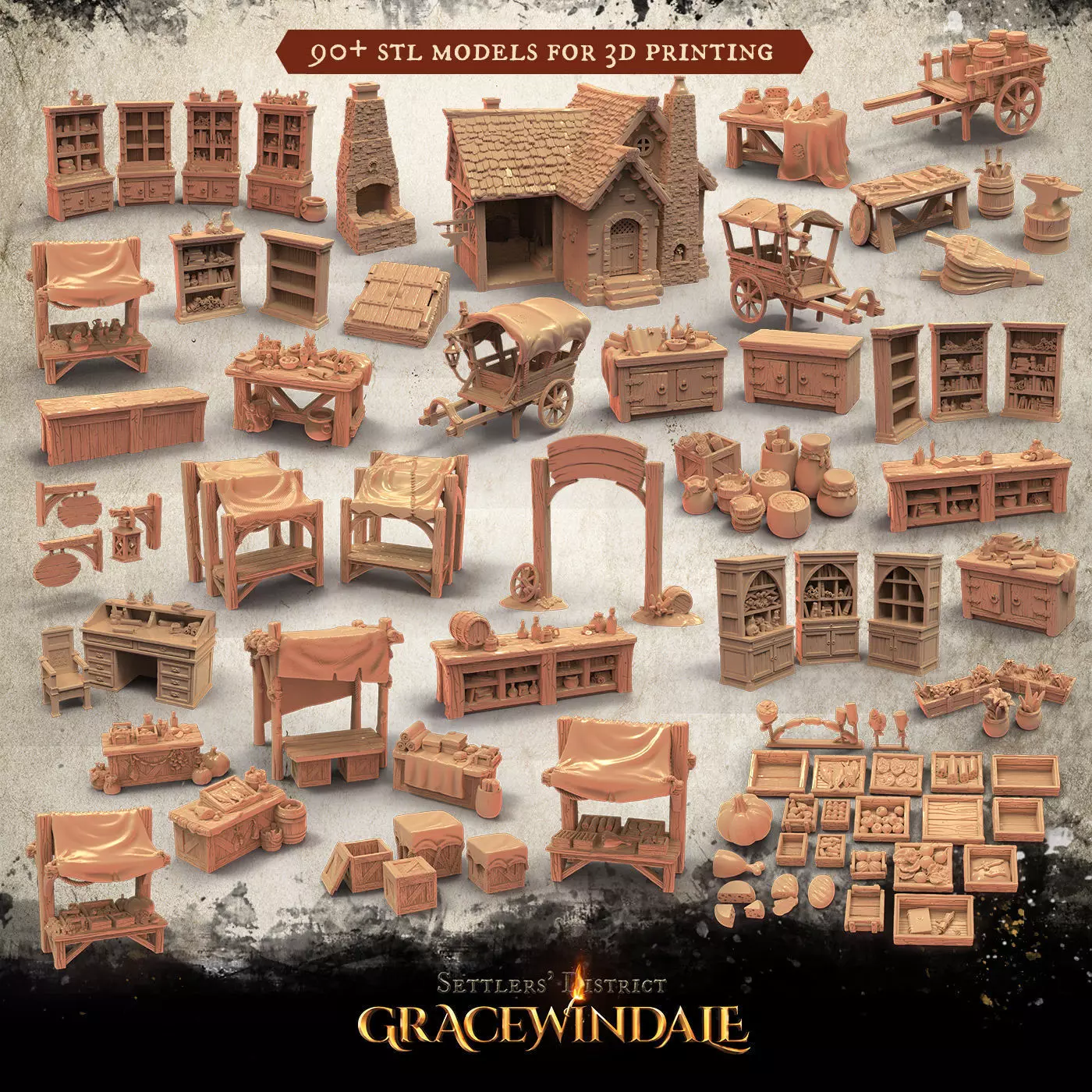 Gracewindale - Market 3D Model Collection_0