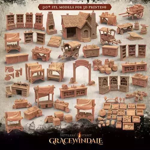 Gracewindale - Market 3D Model Collection