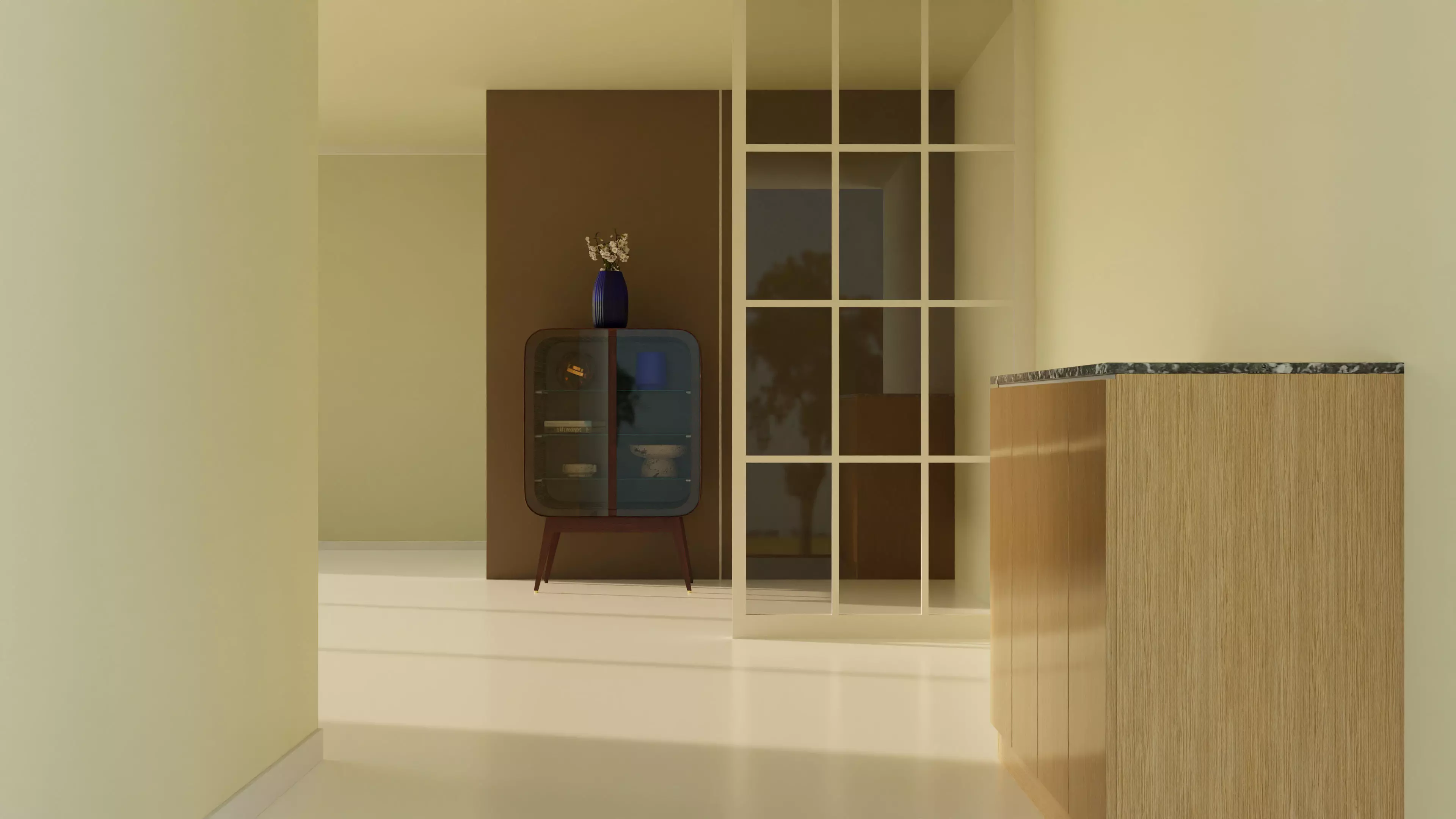 Display Cabinets Retro 3D model_0