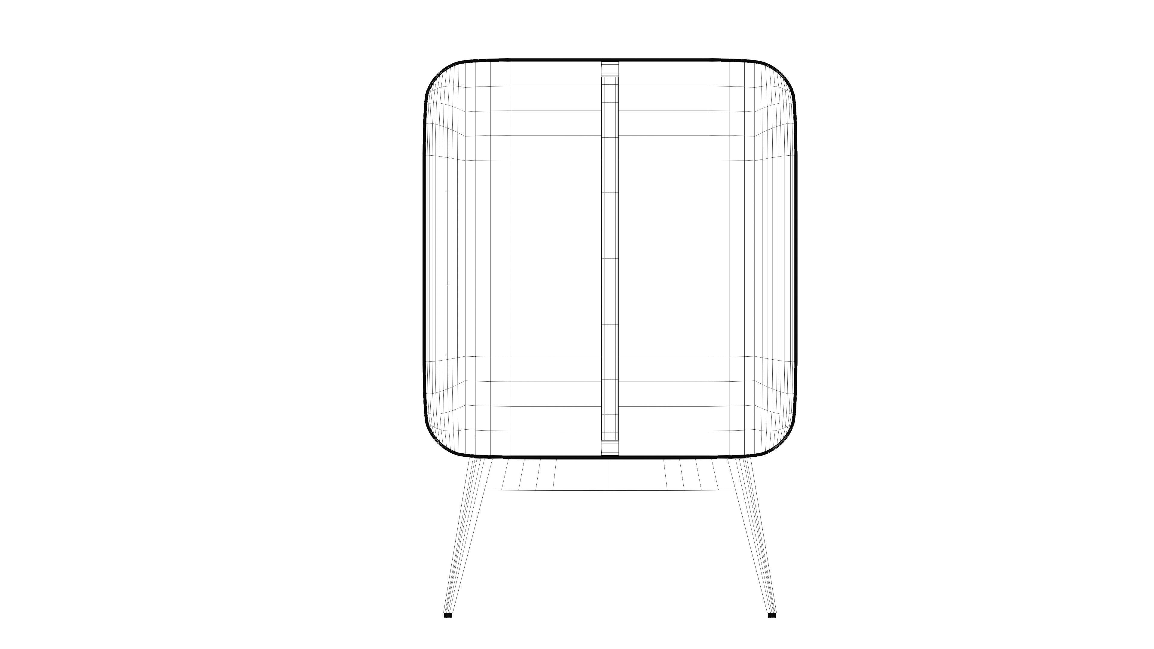 Display Cabinets Retro 3D model_5