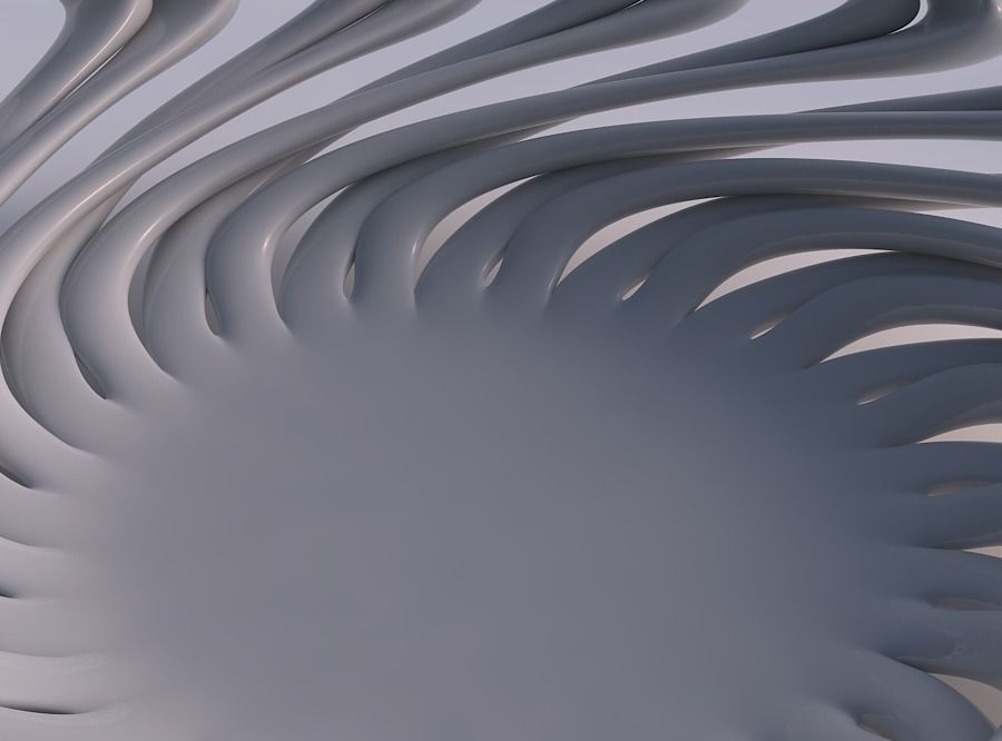 Bowl twisted two layered flower with soft tips squeezed 3D print model_0