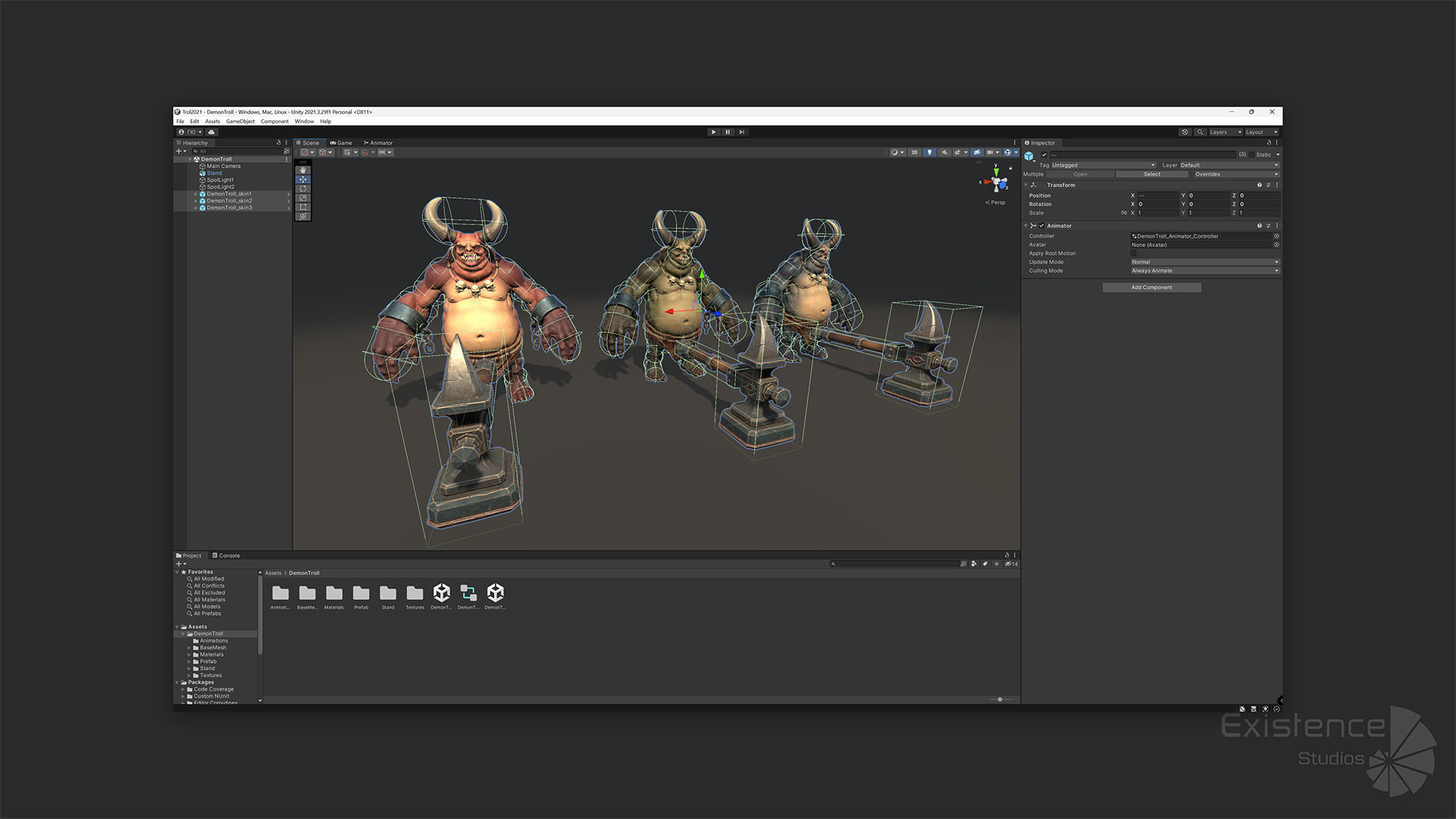 Demon Troll - Stylized Devils Warrior RPG Character Monster - 22 Low-poly 3D model_15