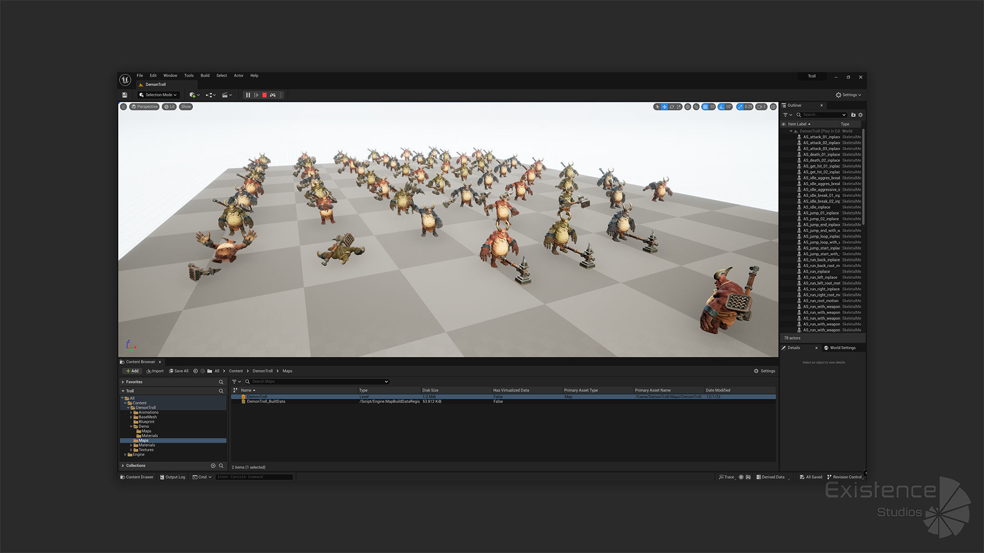 Demon Troll - Stylized Devils Warrior RPG Character Monster - 22 Low-poly 3D model_27