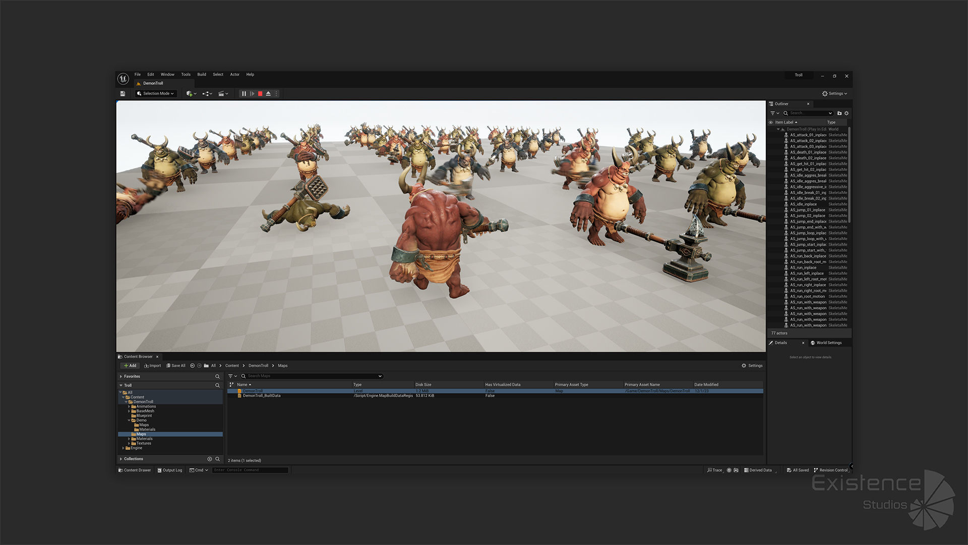 Demon Troll - Stylized Devils Warrior RPG Character Monster - 22 Low-poly 3D model_25
