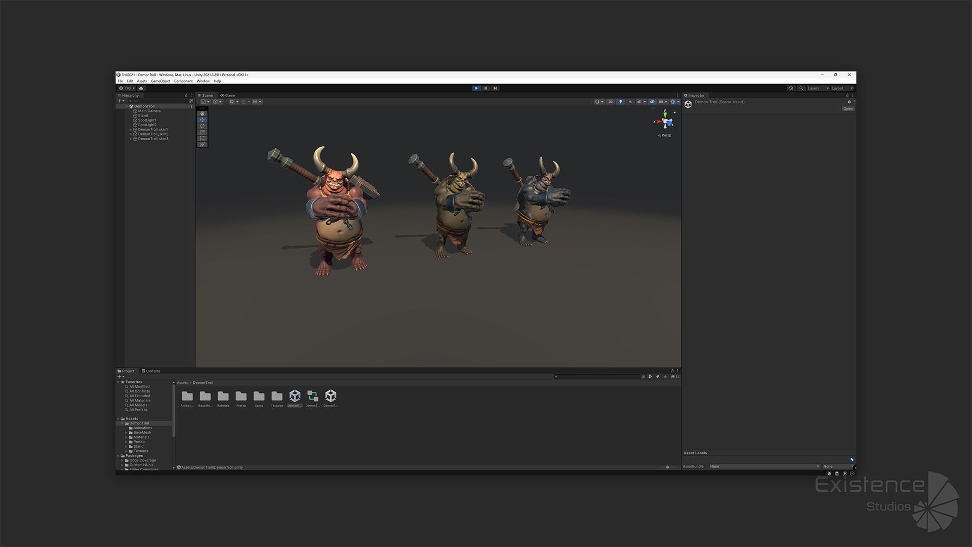 Demon Troll - Stylized Devils Warrior RPG Character Monster - 22 Low-poly 3D model_16