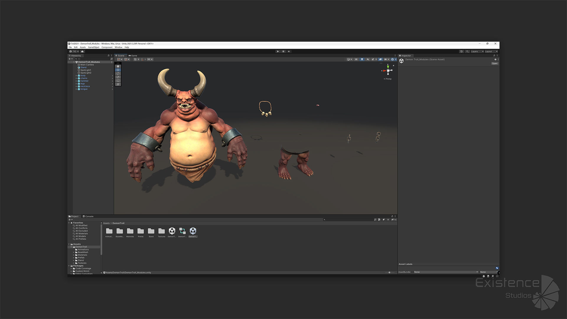 Demon Troll - Stylized Devils Warrior RPG Character Monster - 22 Low-poly 3D model_14