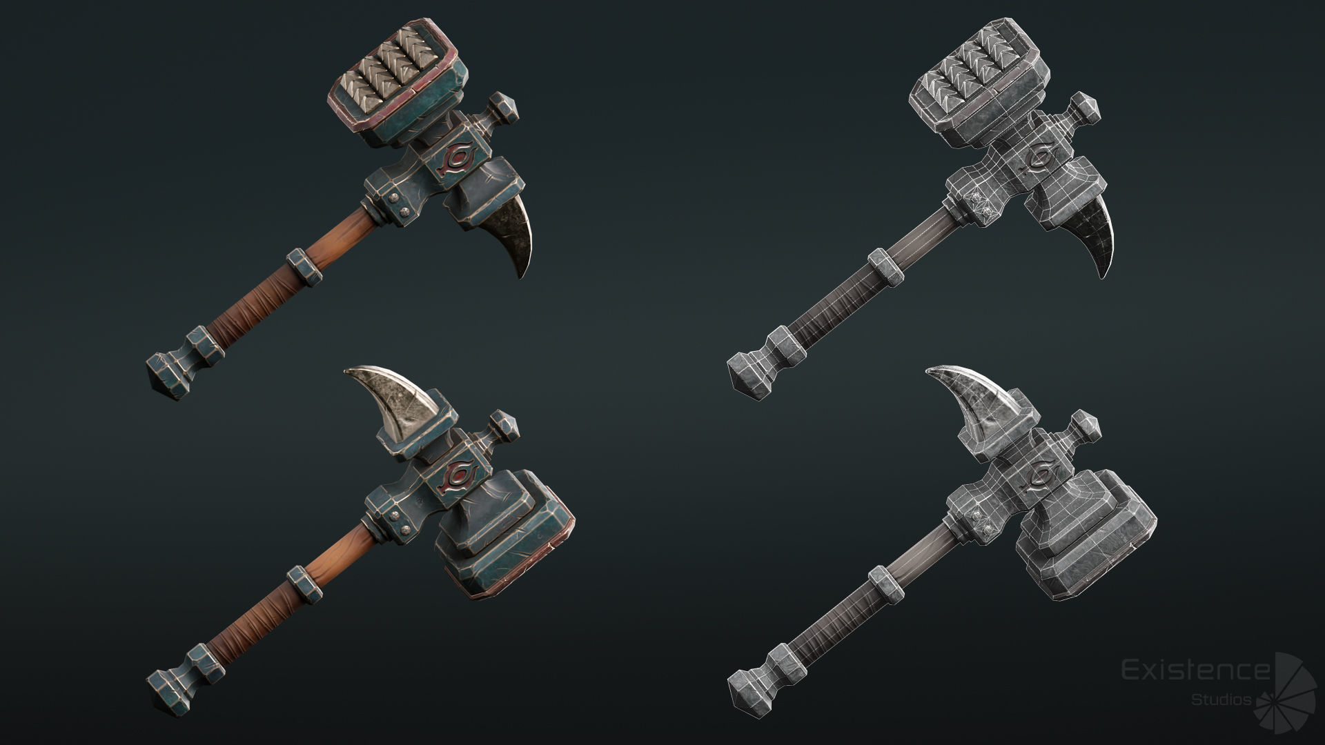 Demon Troll - Stylized Devils Warrior RPG Character Monster - 22 Low-poly 3D model_7