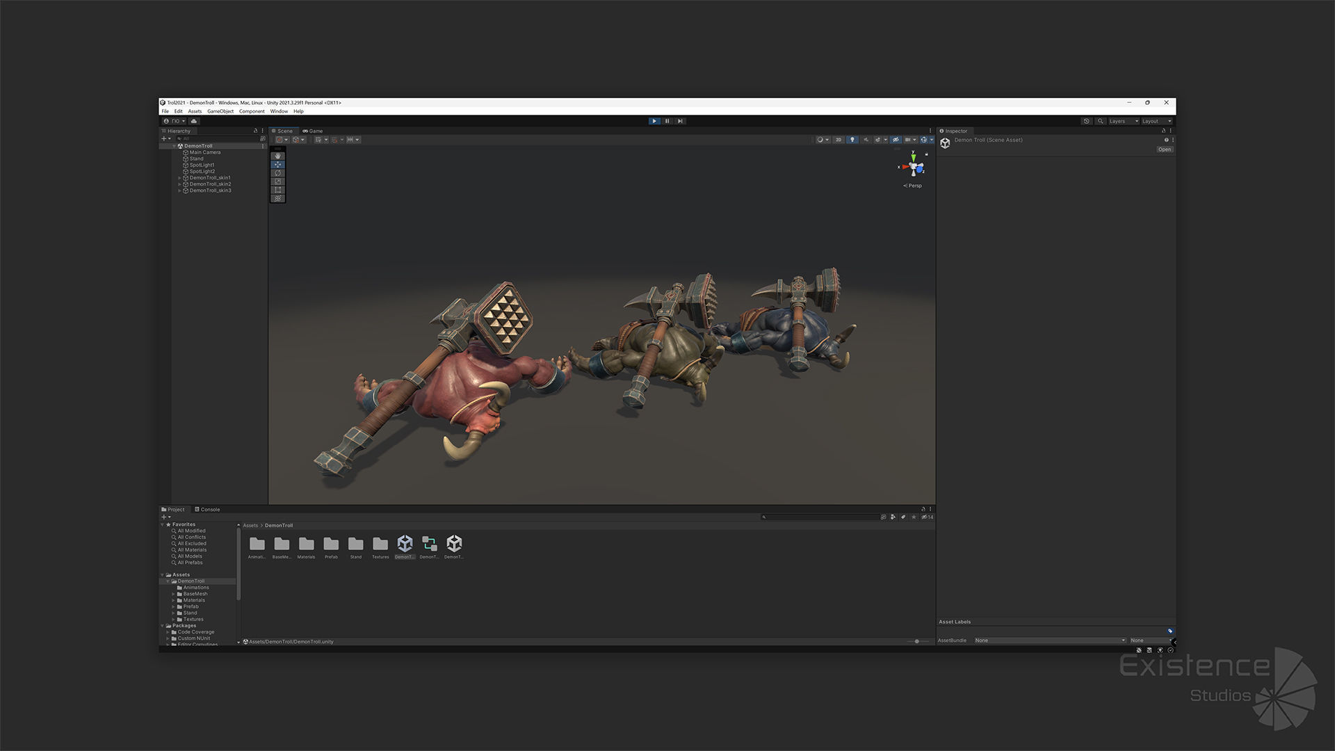 Demon Troll - Stylized Devils Warrior RPG Character Monster - 22 Low-poly 3D model_21