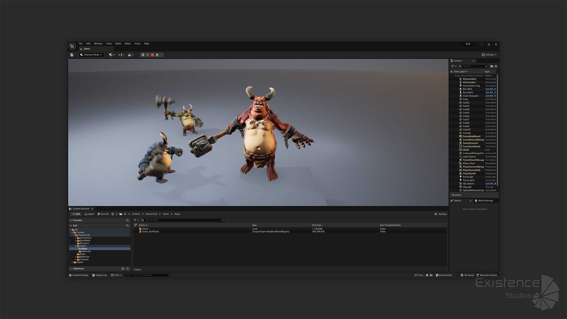 Demon Troll - Stylized Devils Warrior RPG Character Monster - 22 Low-poly 3D model_29