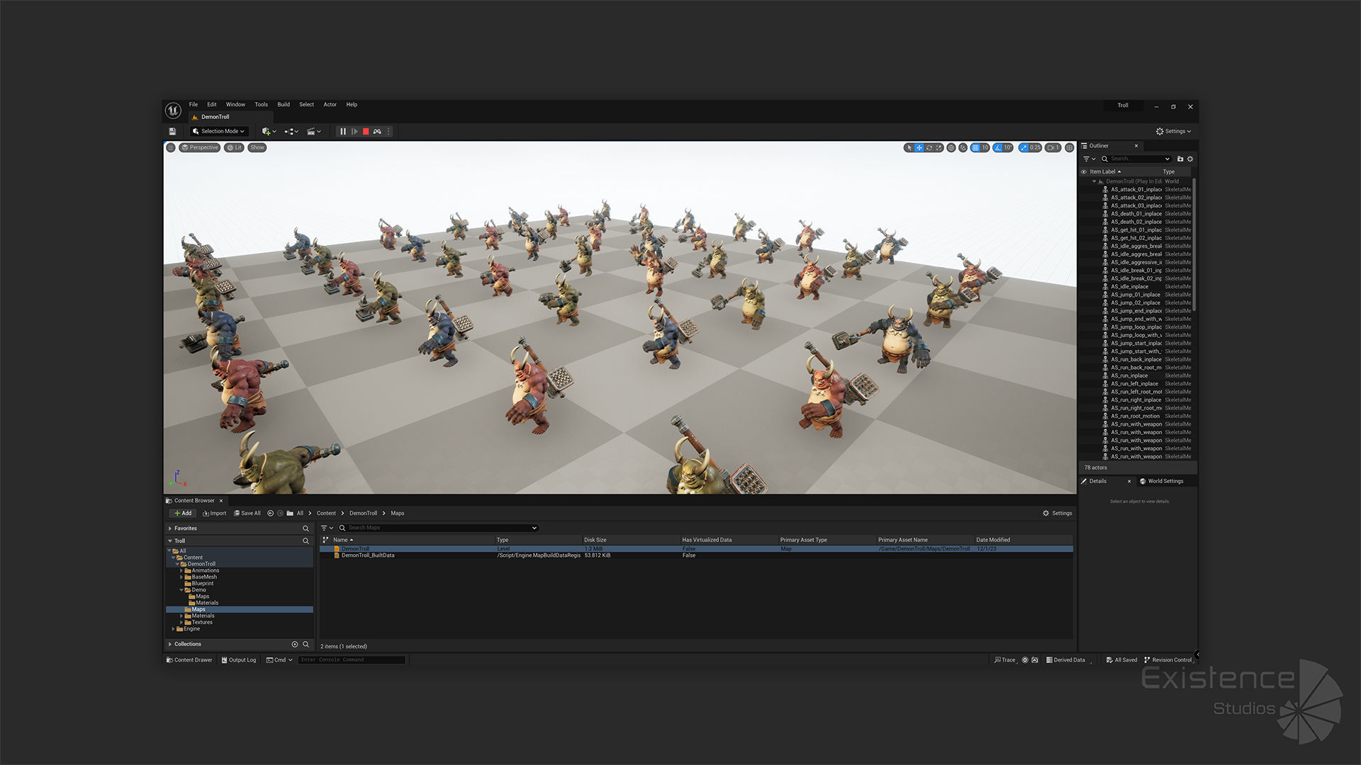 Demon Troll - Stylized Devils Warrior RPG Character Monster - 22 Low-poly 3D model_26
