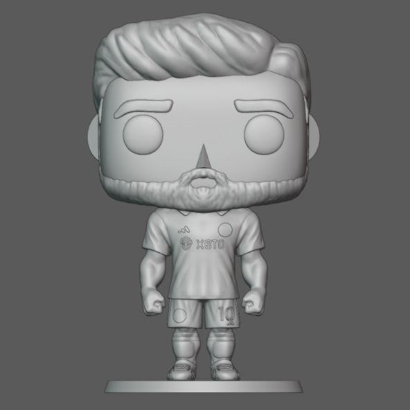 Funko Messi Sculpture 3D print model_3