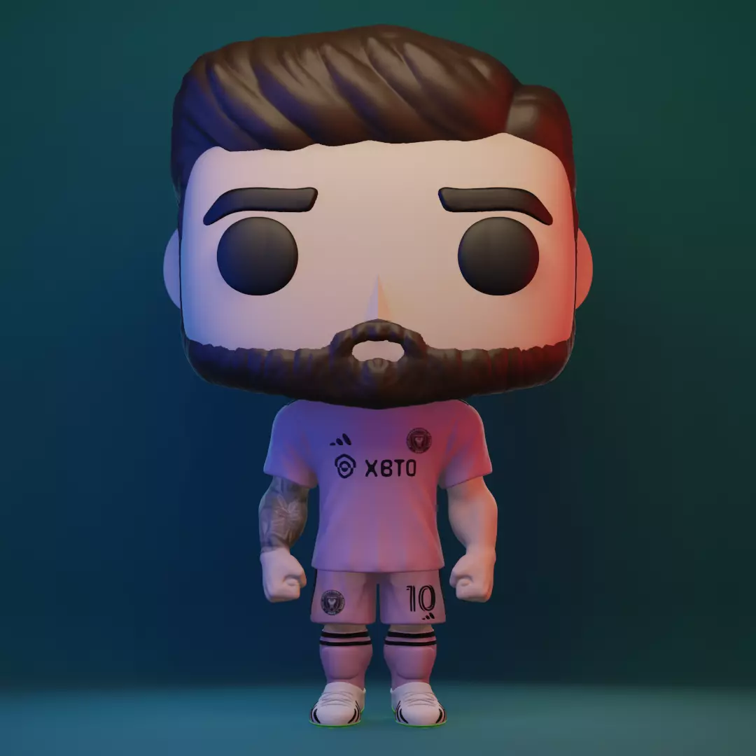 Funko Messi Sculpture 3D print model_0