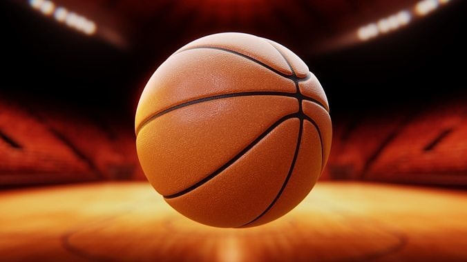 High-Detail Basketball with procedural texture 3D model