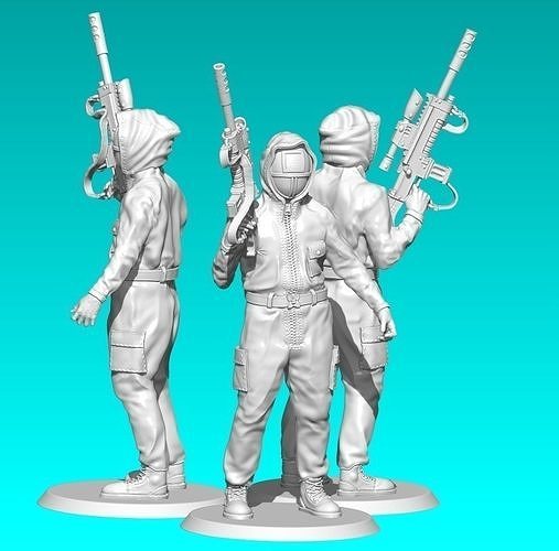WARGAMING MINIATURE SQUID GAME 3D print model