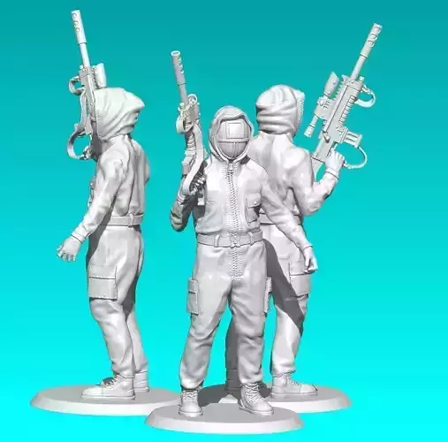 WARGAMING MINIATURE SQUID GAME 3D print model