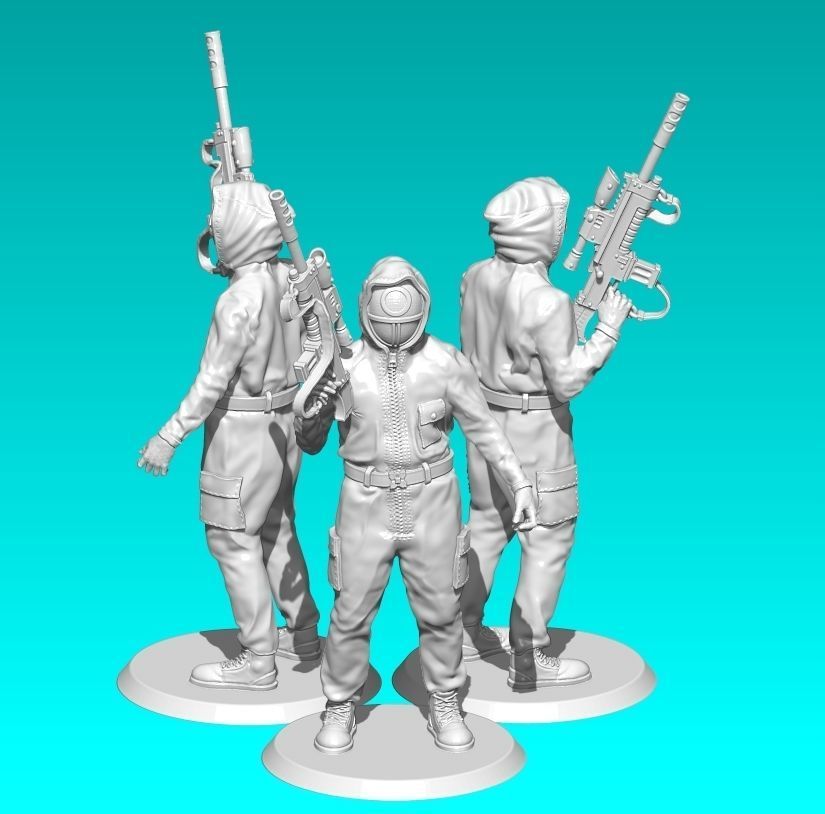 WARGAMING MINIATURE SQUID GAME 3D print model_1