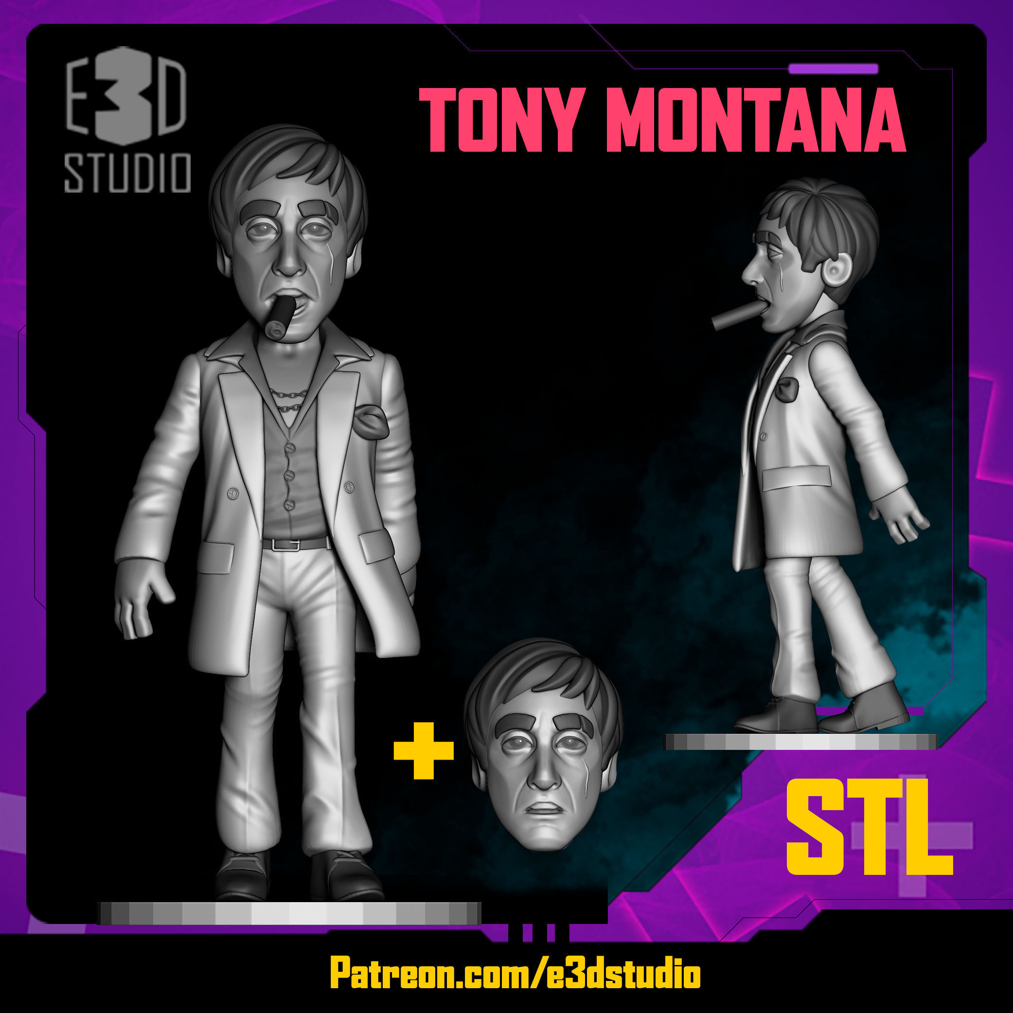 SCARFACE - TONY MONTANA 3D print model_1