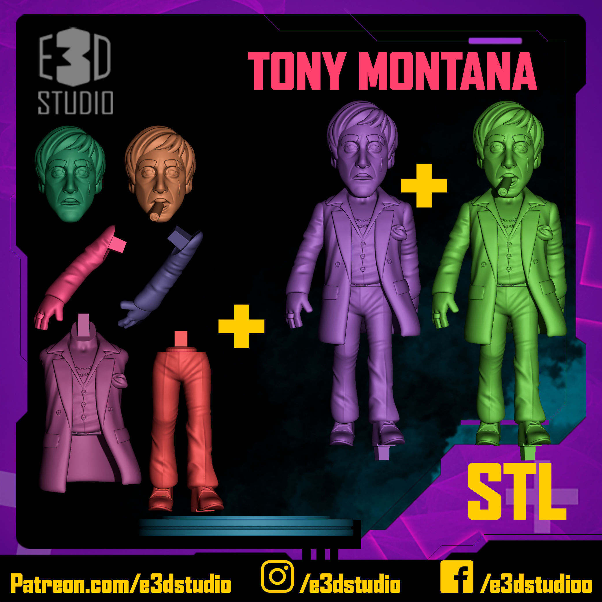 SCARFACE - TONY MONTANA 3D print model_2