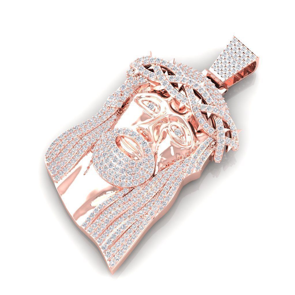 Jesus Pendant stl file  3D print model_5