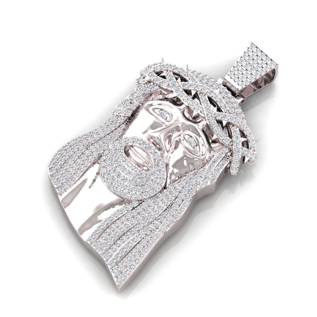 Jesus Pendant stl file  3D print model_4