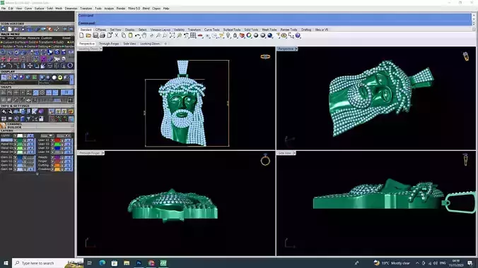 Jesus Pendant stl file 