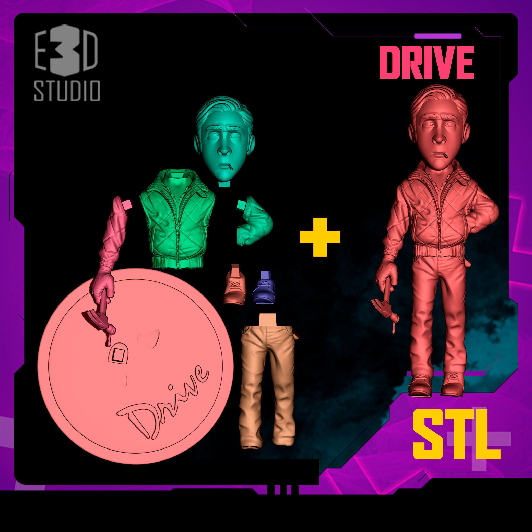 DRIVE - RYAN GOSLING 3D print model_2