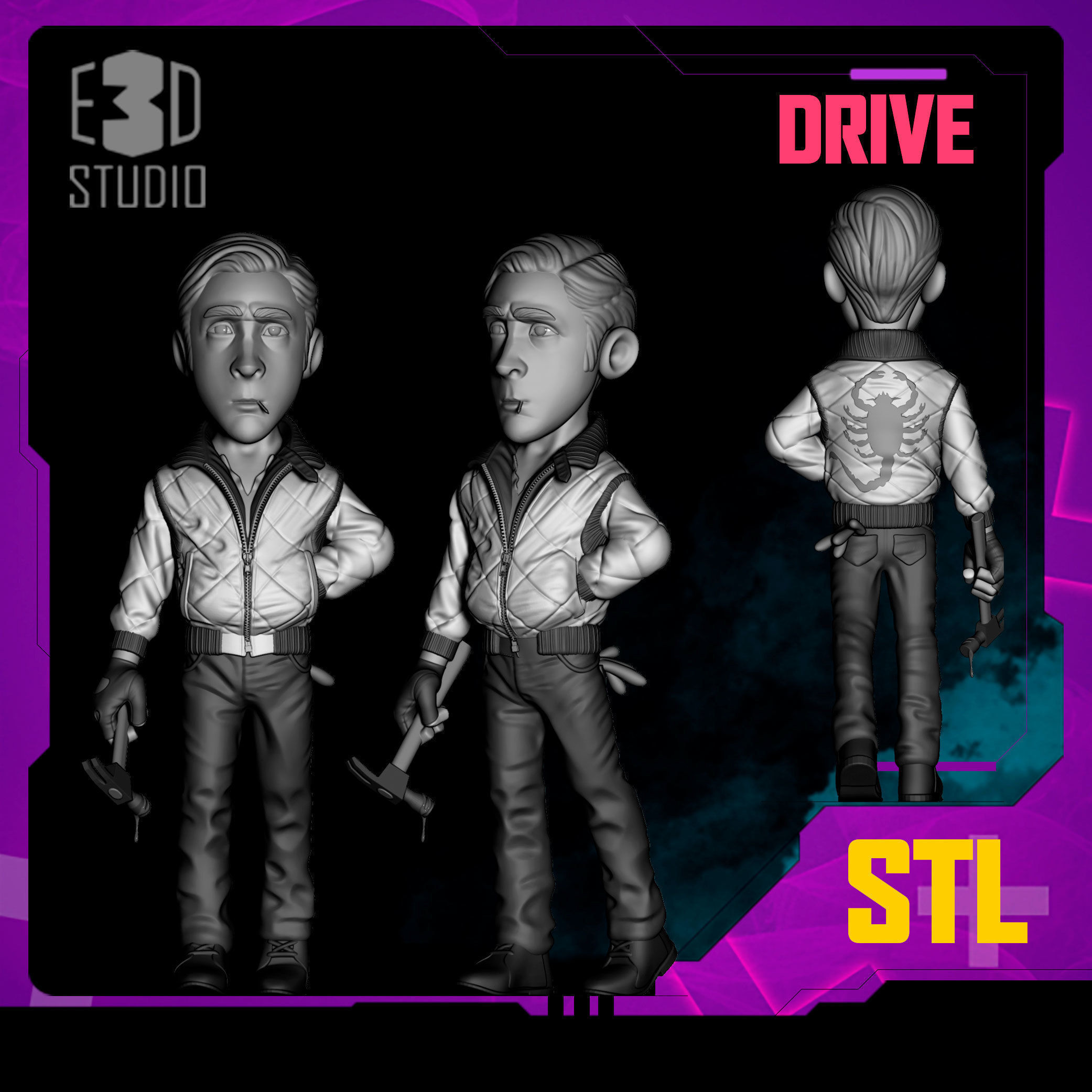 DRIVE - RYAN GOSLING 3D print model_1