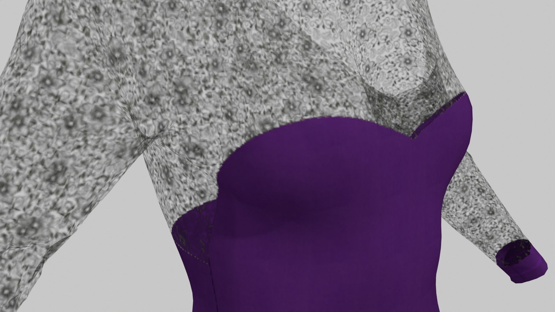 Party Dress 3D model_13