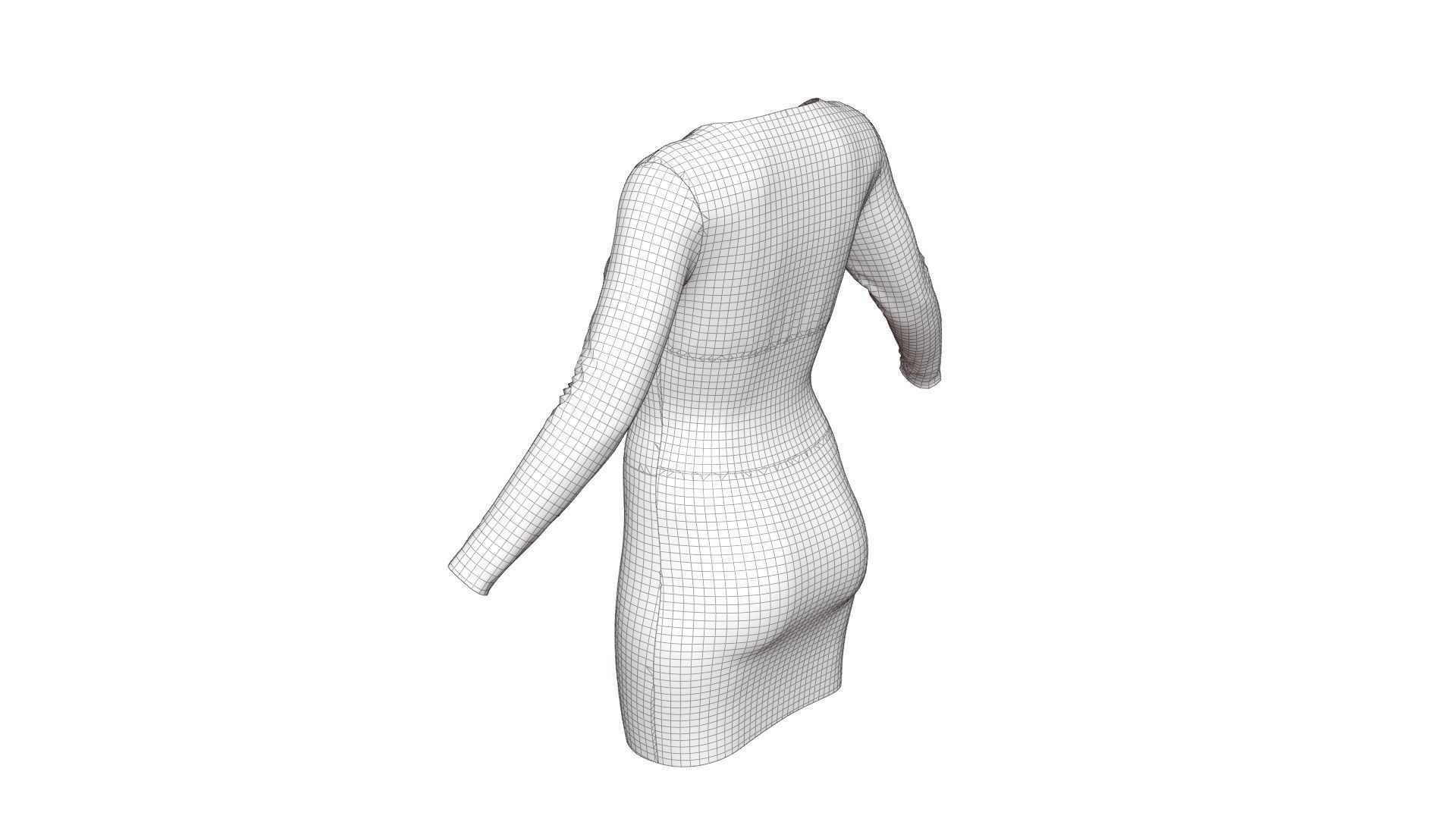 Party Dress 3D model_17