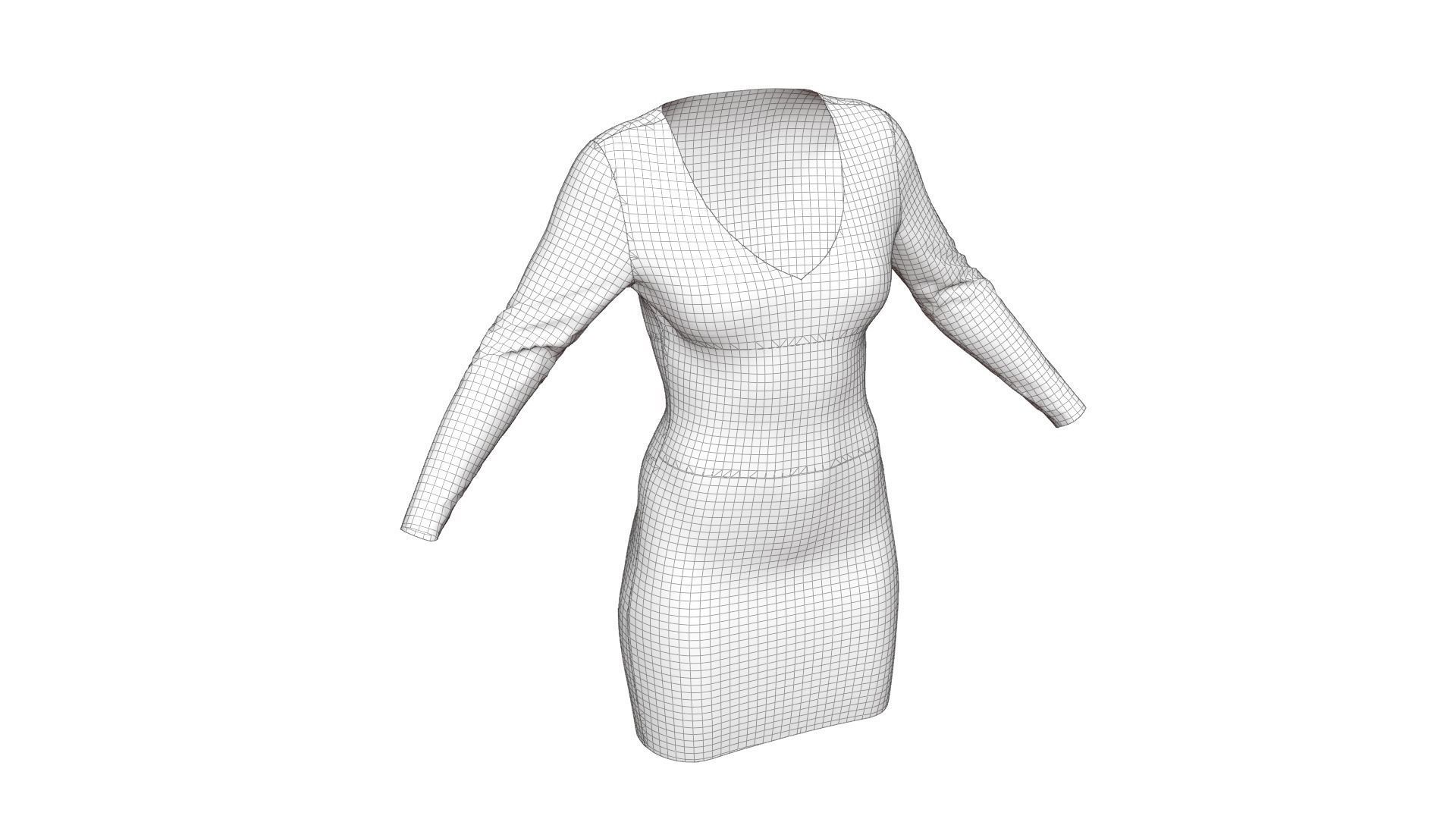 Party Dress 3D model_21