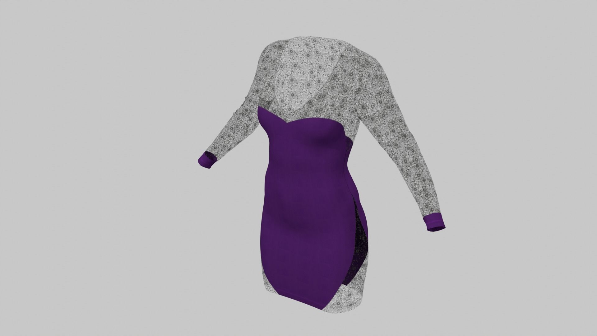 Party Dress 3D model_2