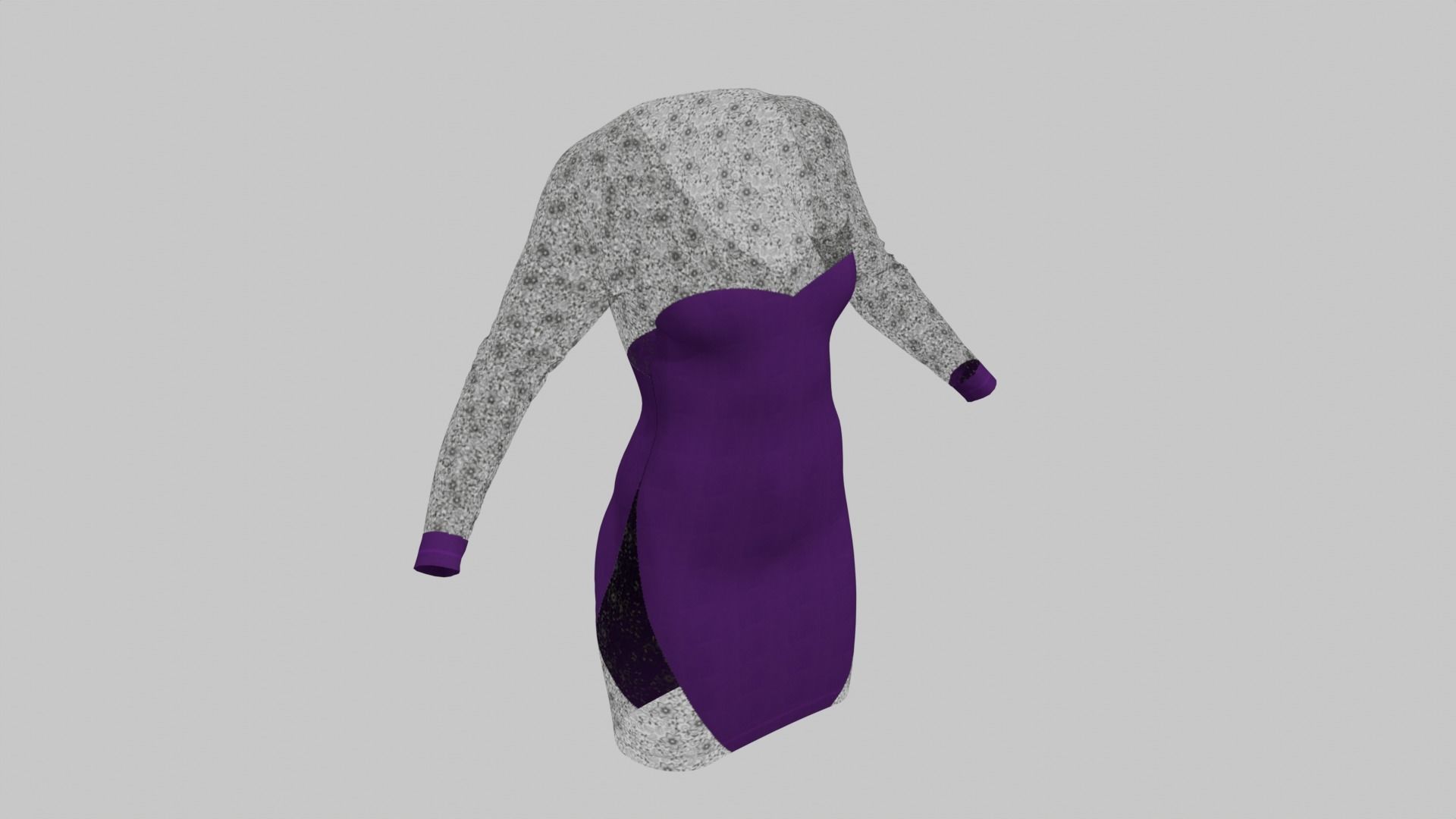 Party Dress 3D model_7