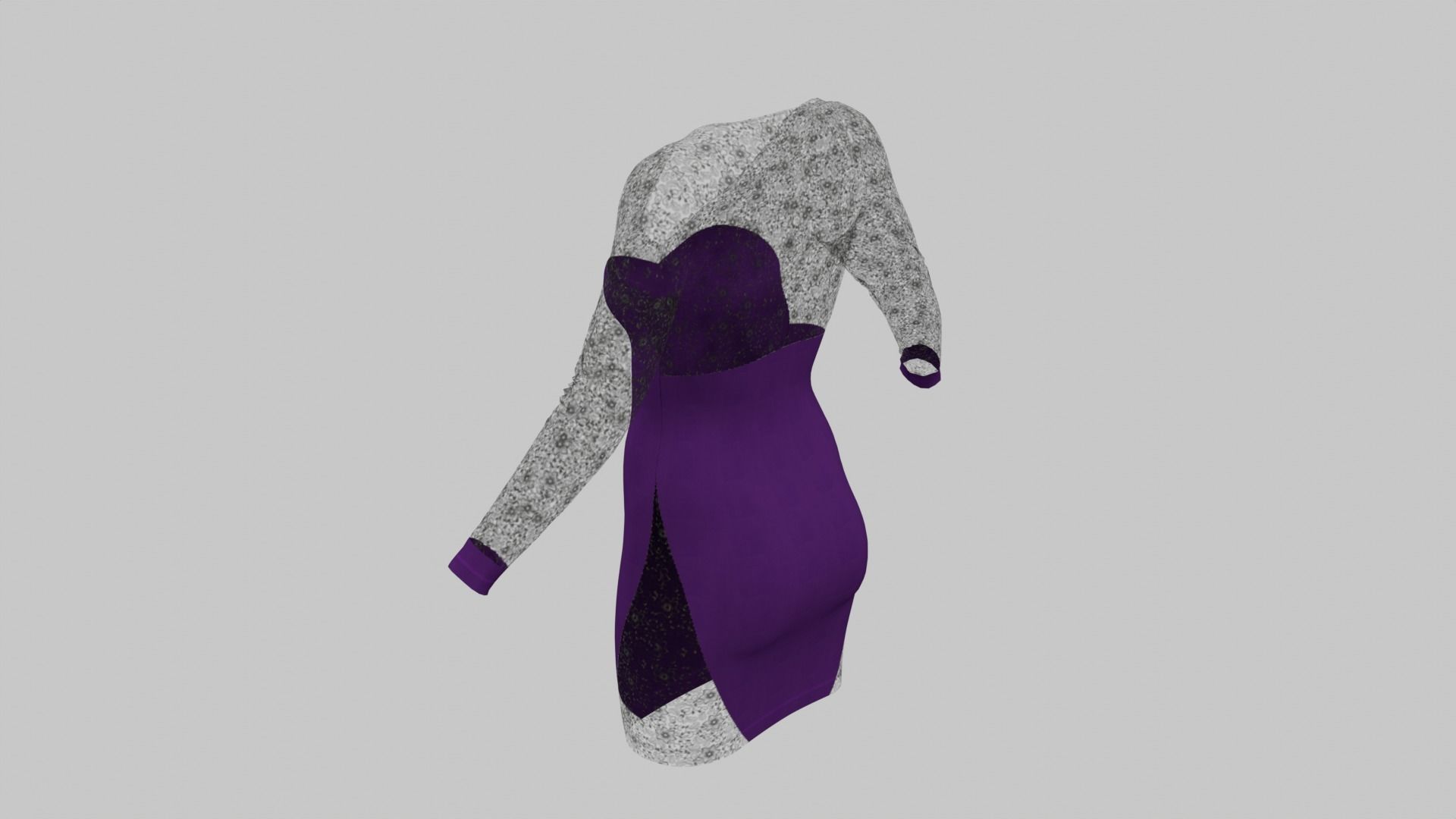 Party Dress 3D model_4