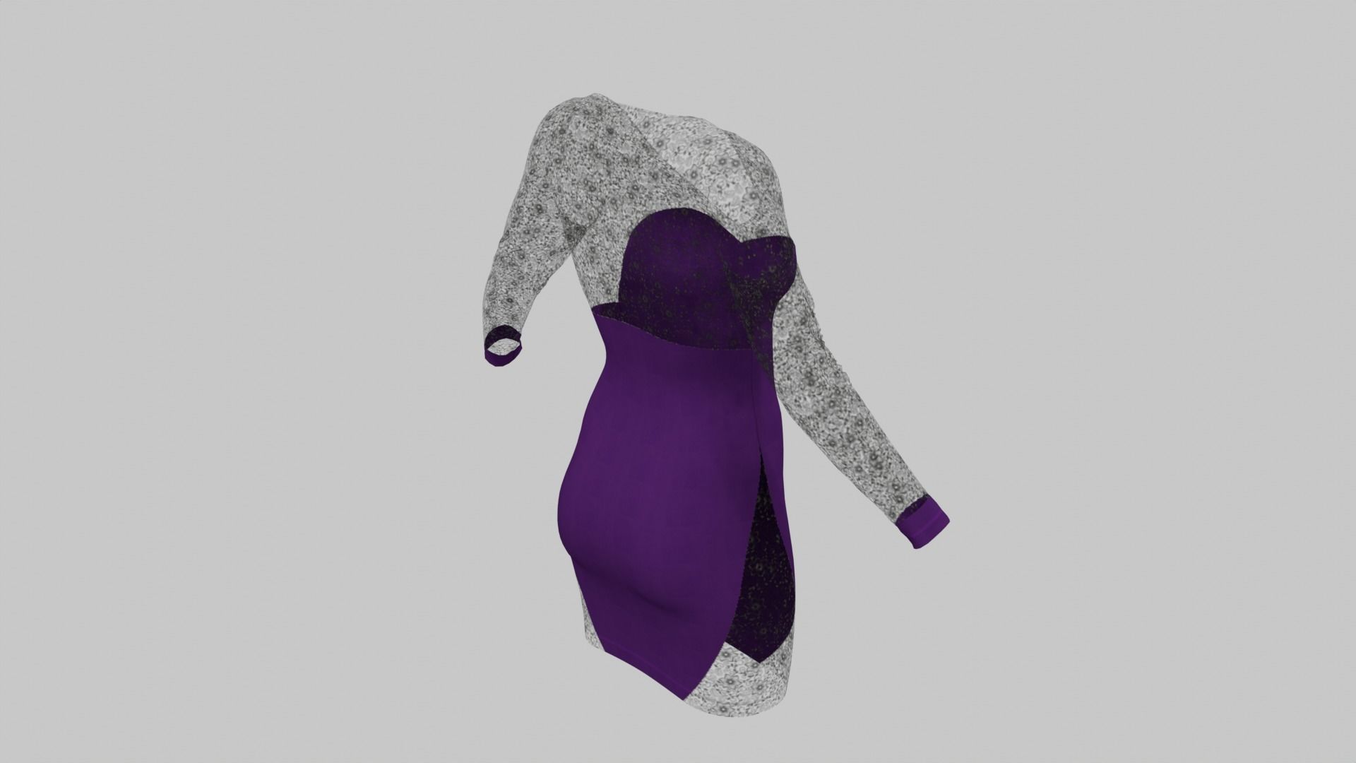 Party Dress 3D model_5