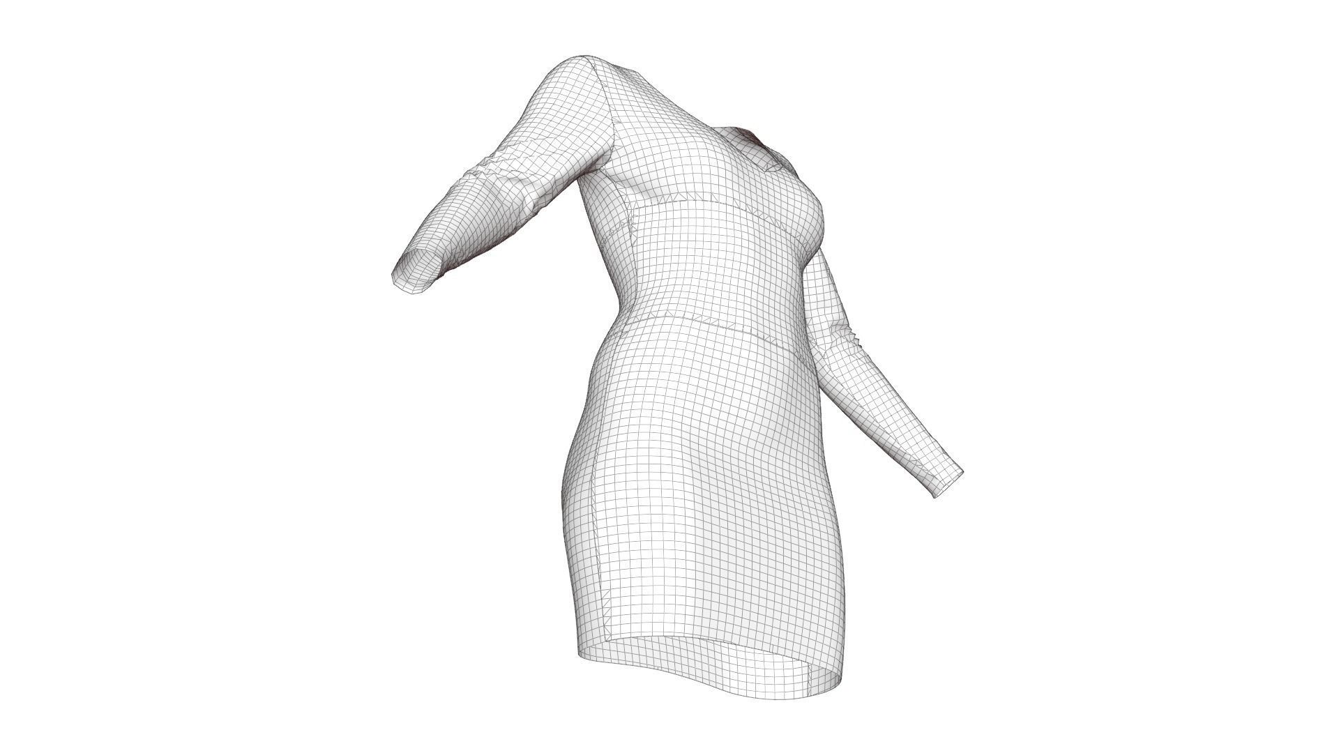 Party Dress 3D model_25